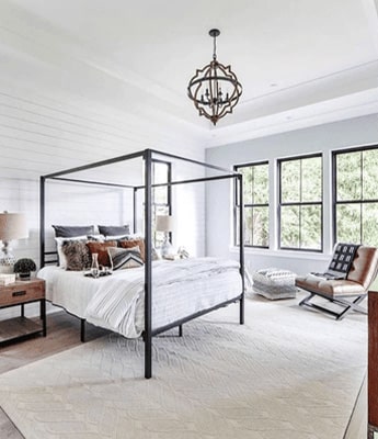 fiberglass pella window in bedroom