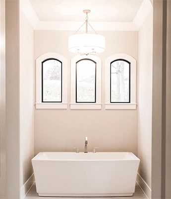 picture windows in bathroom by Pella
