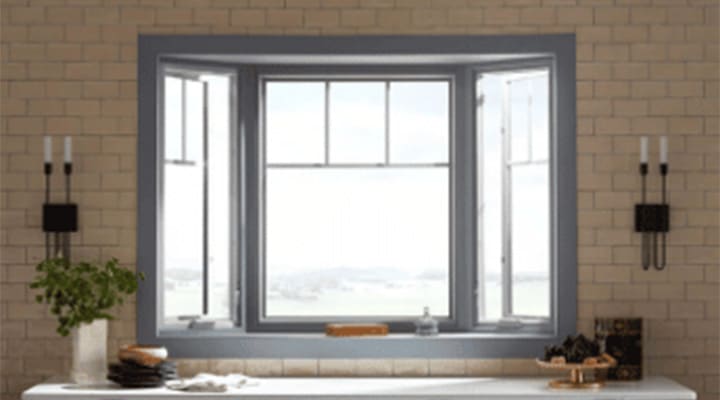 grey picture window at bath
