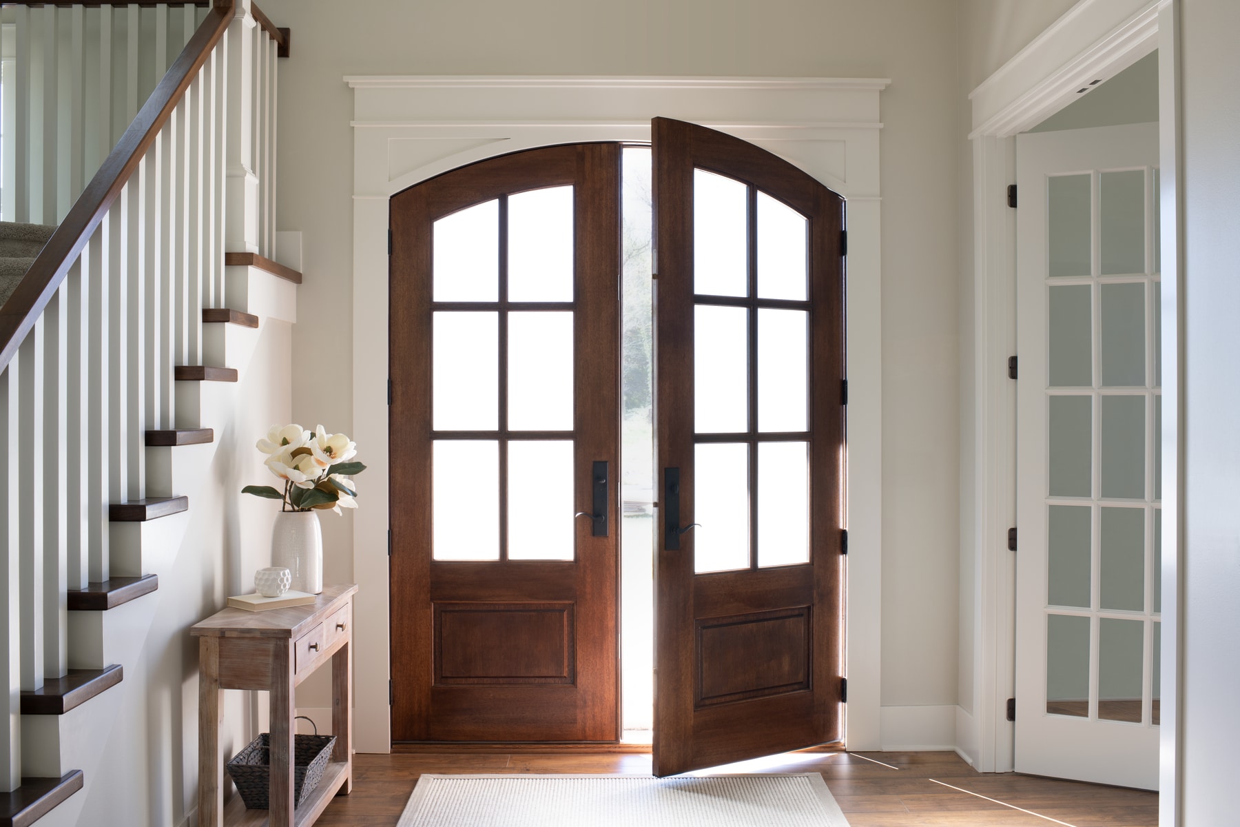 beautiful wooden doors from pella for entry