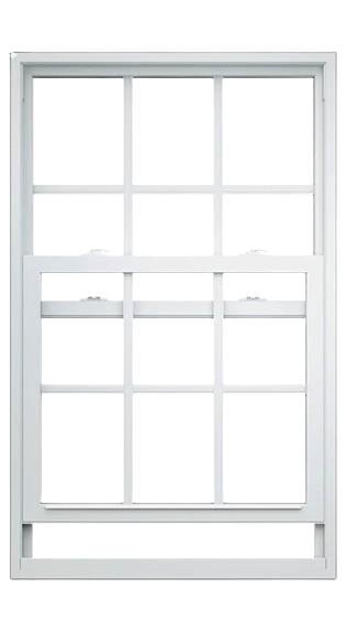250 sliding hung window white vinyl
