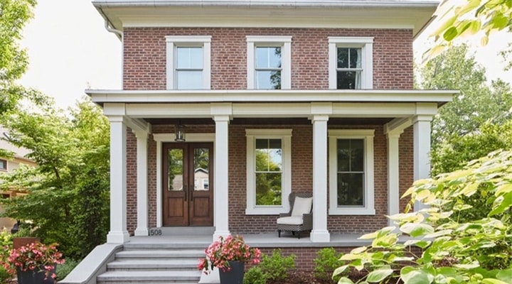 casement windows old fashioned house