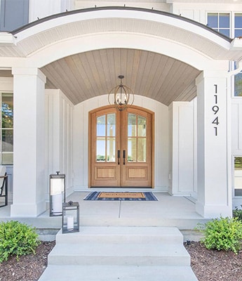transitional front doors