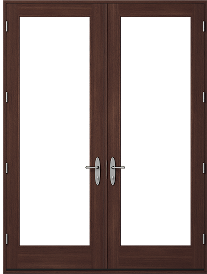 double front doors with glass inset