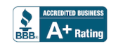 Better Business Bureau A+ Rating accreditation badge